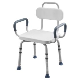 Swivel Shower Chair with Arms and Back, 400 lbs Heavy Duty Bench Seat for Inside Shower Stall and Bathtub
