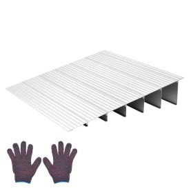 Door Threshold Ramp, 6 inch Rise, Aluminum Alloy Threshold Ramp Rated 800 lbs Load Capacity, Handicap Ramps for Home Steps for Wheelchair, Scoote