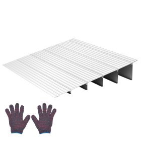 Door Threshold Ramp, 5 inch Rise, Aluminum Alloy Threshold Ramp Rated 800 lbs Load Capacity, Handicap Ramps for Home Steps for Wheelchair, Scoote
