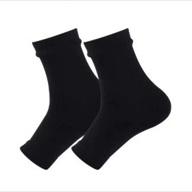 Outdoor Fitness Socks Toe Protection Compression Socks (Option: Black-LXL-1pair)