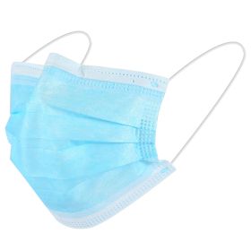 50Pcs 3-Layers Disposable Face Masks Elastic Earloop 95% Melt-Blown Filter Sanitary Face Mask (Color: Blue, size: 50pcs)